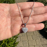 Heart Shape Round Moissanite Pendant