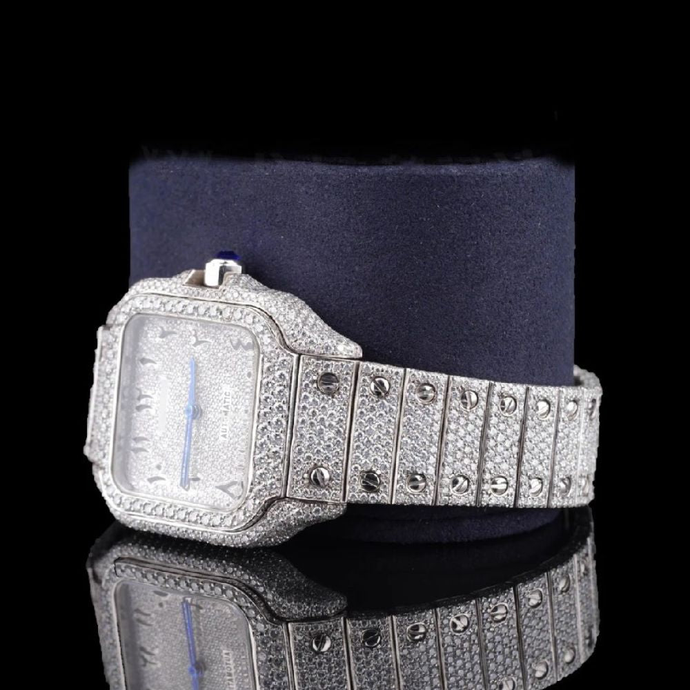 Automatic Fully Iced Out Moissanite Diamond Hip Hop Watch