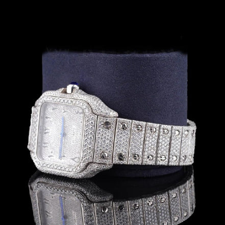 Automatic Fully Iced Out Moissanite Diamond Hip Hop Watch