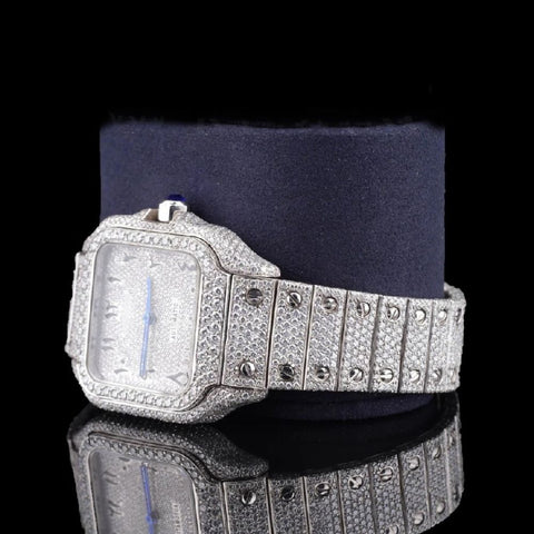 Automatic Fully Iced Out Moissanite Diamond Hip Hop Watch