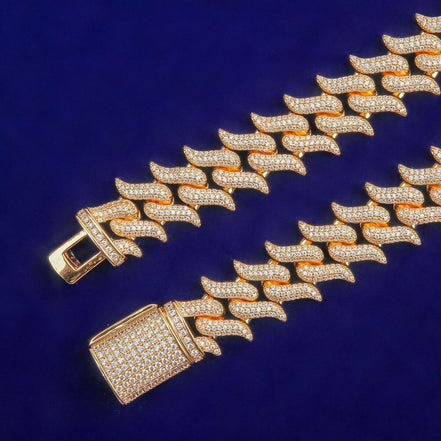 Cuban Link Iced Out Moissanite Chain For Men's