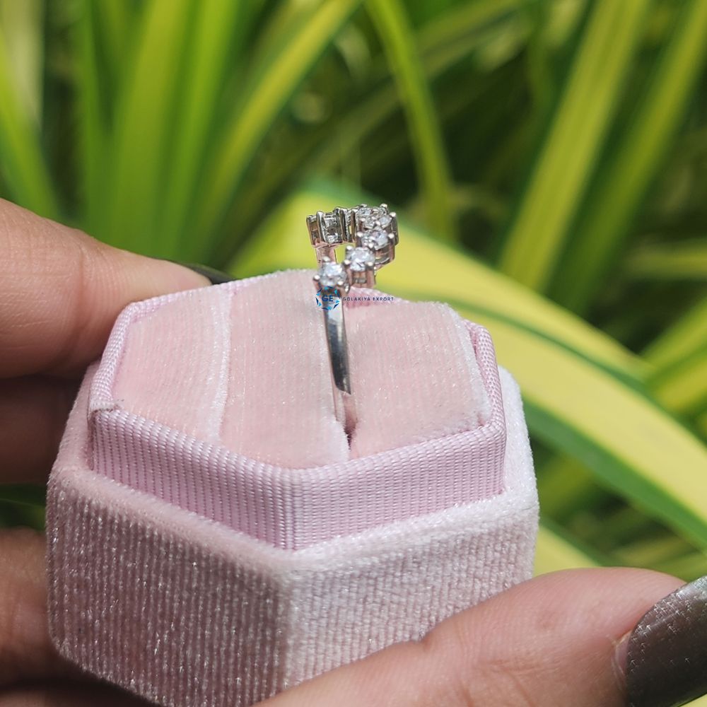 Minimalist Round Cut Lab Grown Diamond Band For Women