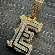 A To Z Letter Iced Out VVS1 Clarity Moissanite Pendant