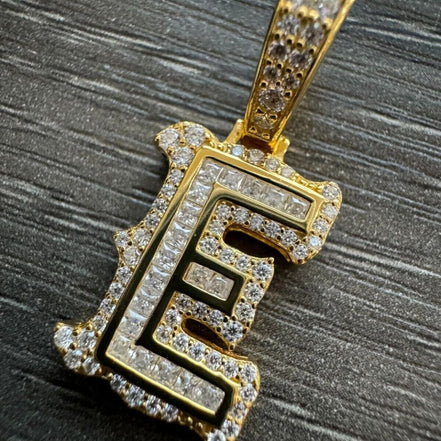 A To Z Letter Iced Out VVS1 Clarity Moissanite Pendant