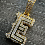 A To Z Letter Iced Out VVS1 Clarity Moissanite Pendant