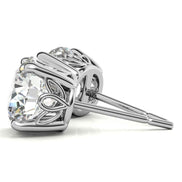 Round Brilliant Moissanite Solitaire Earrings