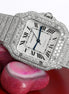 White Color Dial Fully Iced Out Moissanite Watch