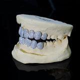 14K White Gold Moissanite Diamond Hip Hop Grillz