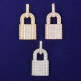Moissanite Diamond Lock Pendant