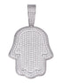 925 Sterling Silver Hamsa Hand Moissanite Pendant