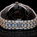 Dual Tone Fully Iced Out Moissanite Diamond Wrist Luxury Watch