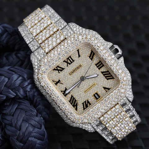 Automatic Dual Tone D Color Moissanite Watch