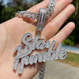 925 Sterling Silver Moissanite Diamond Men's Pendant
