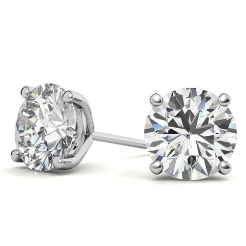 Sparkling Moissanite Round Cut Daily Wear Earrings