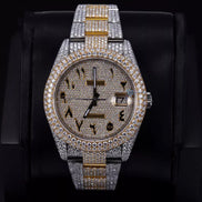 Elegant & Luxury Dual Tone Moissanite Men's Watch