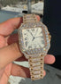White Color Dial Moissanite Automatic Watch For Men's