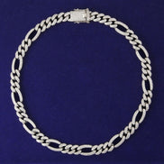 Moissanite Iced Out Figaro Chain For Him