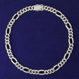 Moissanite Iced Out Figaro Chain For Him
