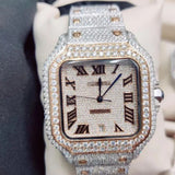 Moissanite Dual Tone Hip Hop Luxury Diamond Watch