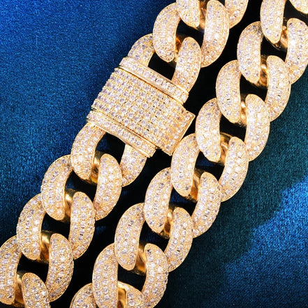 22MM Moissanite Diamond Cuban Unisex Bracelet