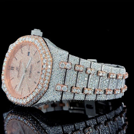 Dual Tone Moissanite Diamond Watch