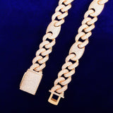 Miami Cuban Bean Link Iced Out Moissanite Chain