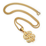 Hip Hop Luxury Moissanite Cash Money Dollar Pendant