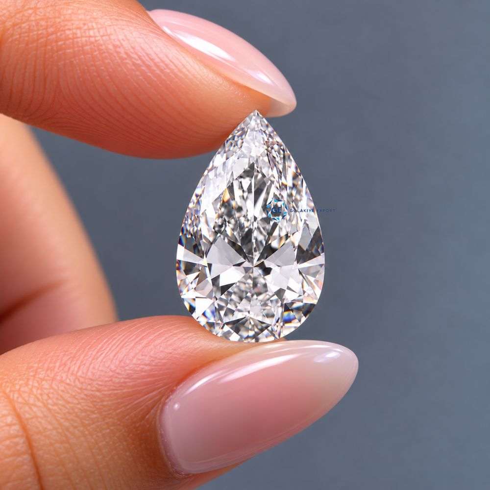 IGI Certified Pear Cut Lab Grown Diamond, Certified Diamond Stone