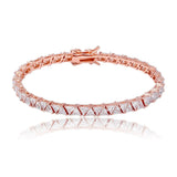 Trilliant Cut Moissanite Diamond Tennis Bracelet