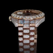 Stylish Moissanite Day Date Bust Down Fashion Watch For Men's