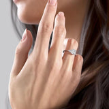 Unique Style Cushion Cut Moissanite Diamond Engagement Ring