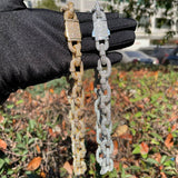 Luxury Fully Iced Out Rollo Moissanite Cuban Link Chain