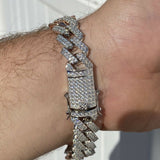 Dula Tone Moissanite Miami Cuban Link Bracelet