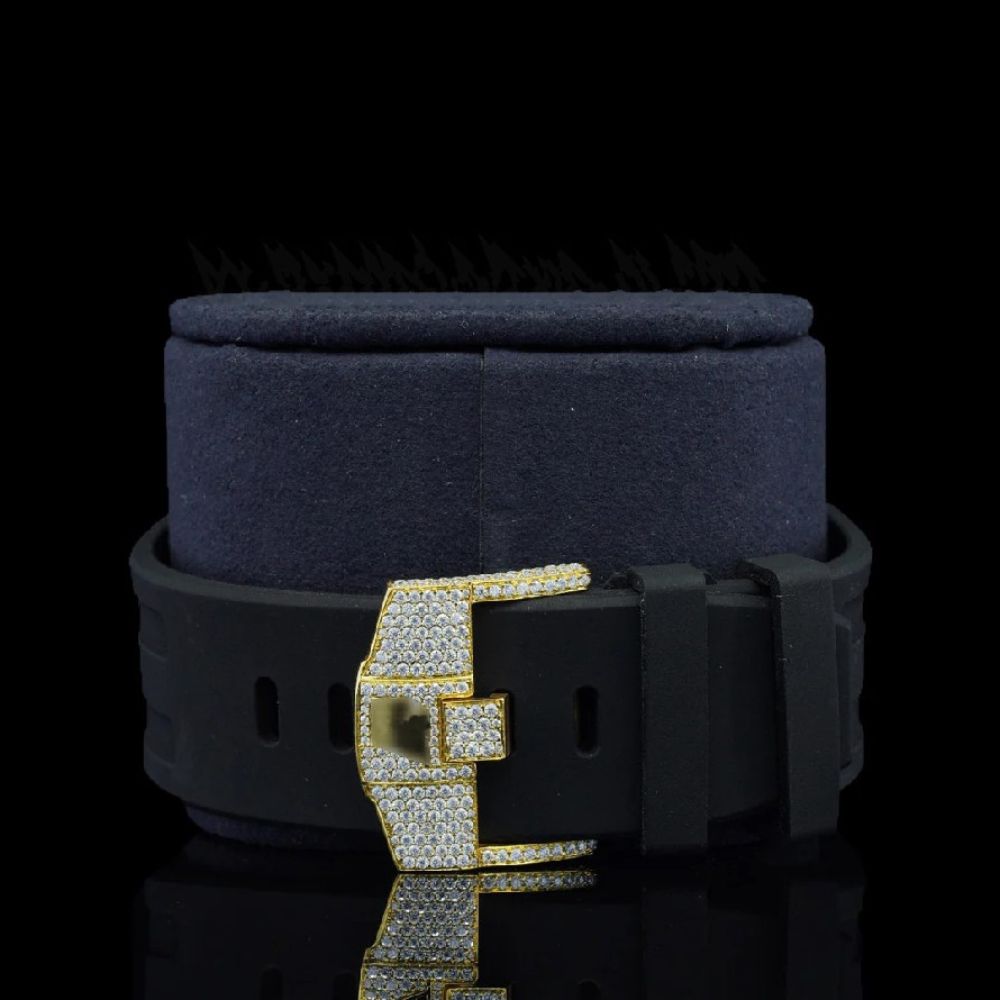 Chrono Dial Colorless Moissanite Hip Hop Wrist Watch