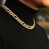 Figaro Link Buss Down Hip Hop Moissanite Chain