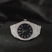 Black Dial Iced Out Moissanite Luxury Fashion Watch