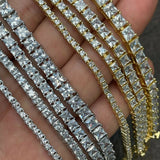 Princess Square Moissanite Tennis Bracelet For Men's