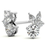 Premium Round & Marquise Moissanite Stud Earrings