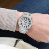 Arabic Number Date Just Automatic Moissanite Watch