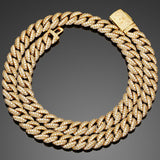 Round Cut Moissanite Diamond Miami Cuban Chain For Men's
