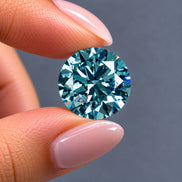 Round Cut Blue Lab Grown Diamond, Eco Friendly CVD Loose Diamond