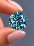 Round Cut Blue Lab Grown Diamond, Eco Friendly CVD Loose Diamond