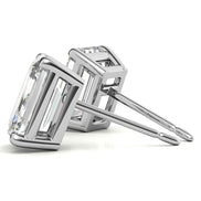 Elegant Emerald Cut Moissanite Stud Earrings