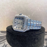 Roman Dial Bust Down Moissanite Automatic Watch
