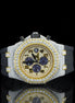 Black Rubber Belt Moissanite Diamond Watch