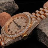 Roman Dial Datejust Hip Hop Moissanite Watch