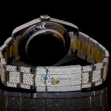 Classic Date Just Iced Out Dual Tone Luxury Watch