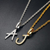Capital Letter Moissanite Diamond Alphabet Pendant