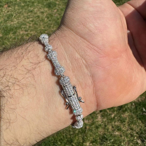 Iced Out Custom Bone Link Chain Bracelet