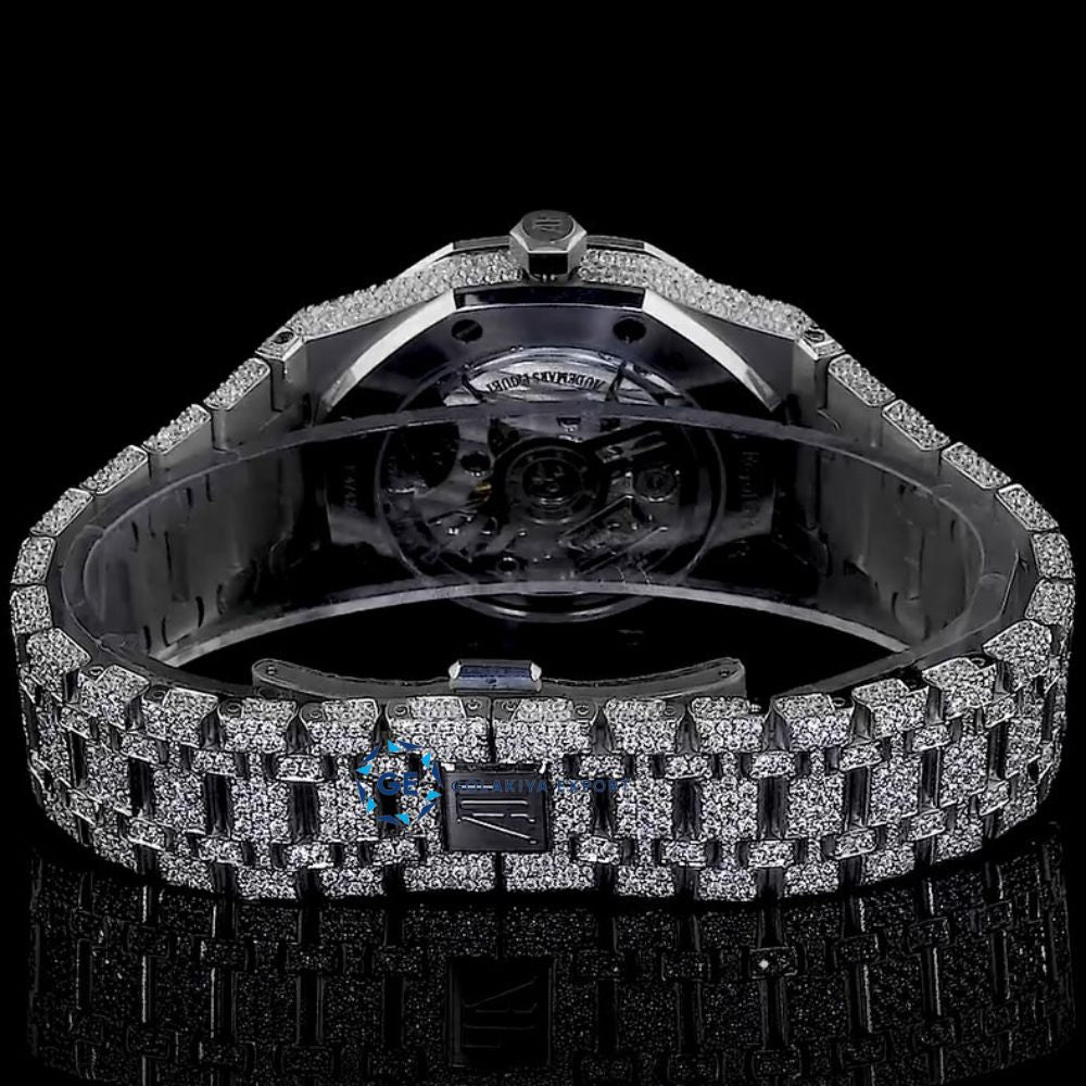 Fabulous Automatic Moissanite Round & Baguette Cut Luxury Watch